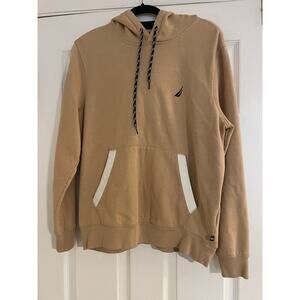 Nautica tan and white hoodie size small
